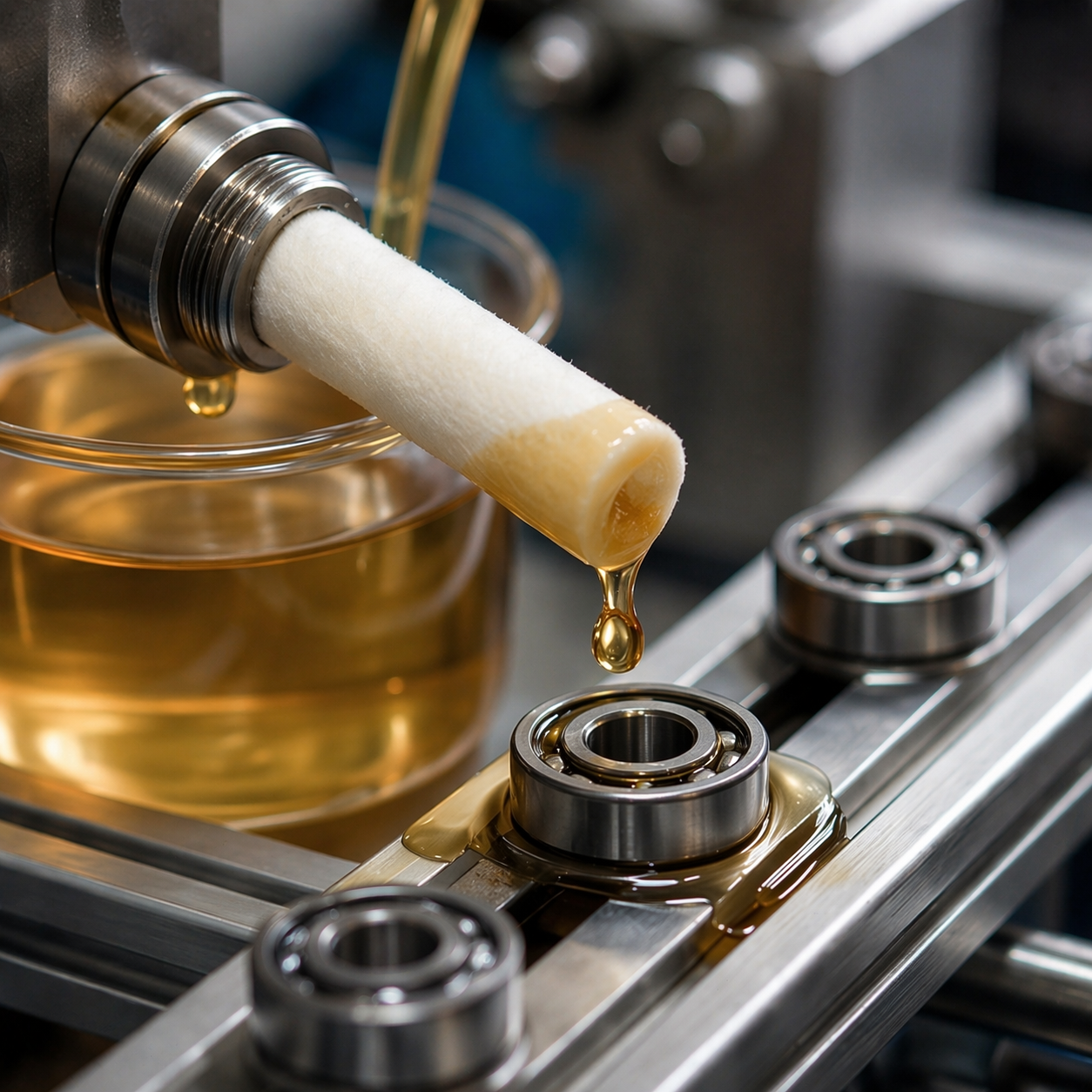 photo of felt wicking material for oil lubrication application